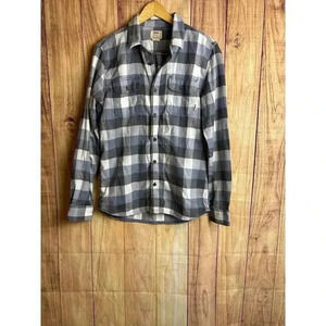 VANS Checkered Gray White Men's Flannel Size M